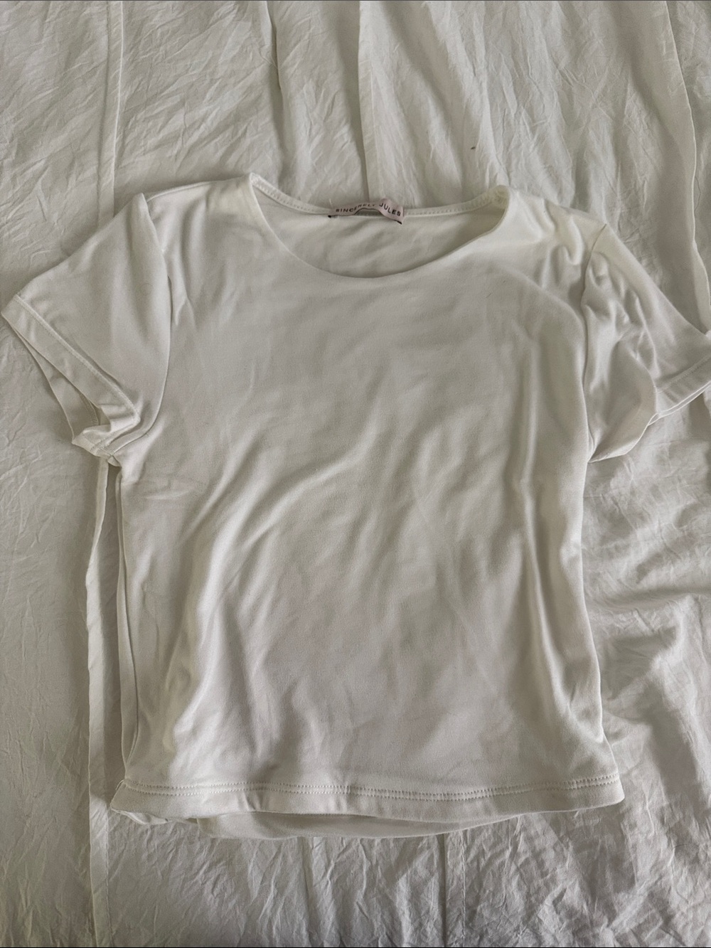Sincerely Jules White Short Sleeve Crewneck Tee